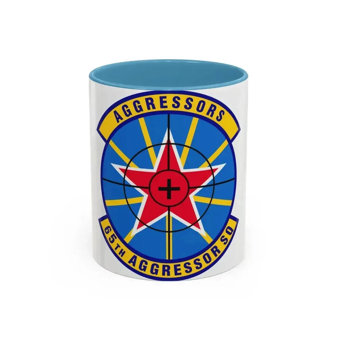 65th Aggressor Squadron (U.S. Air Force) Accent Coffee Mug 11oz Light Blue - Go Mug Yourself