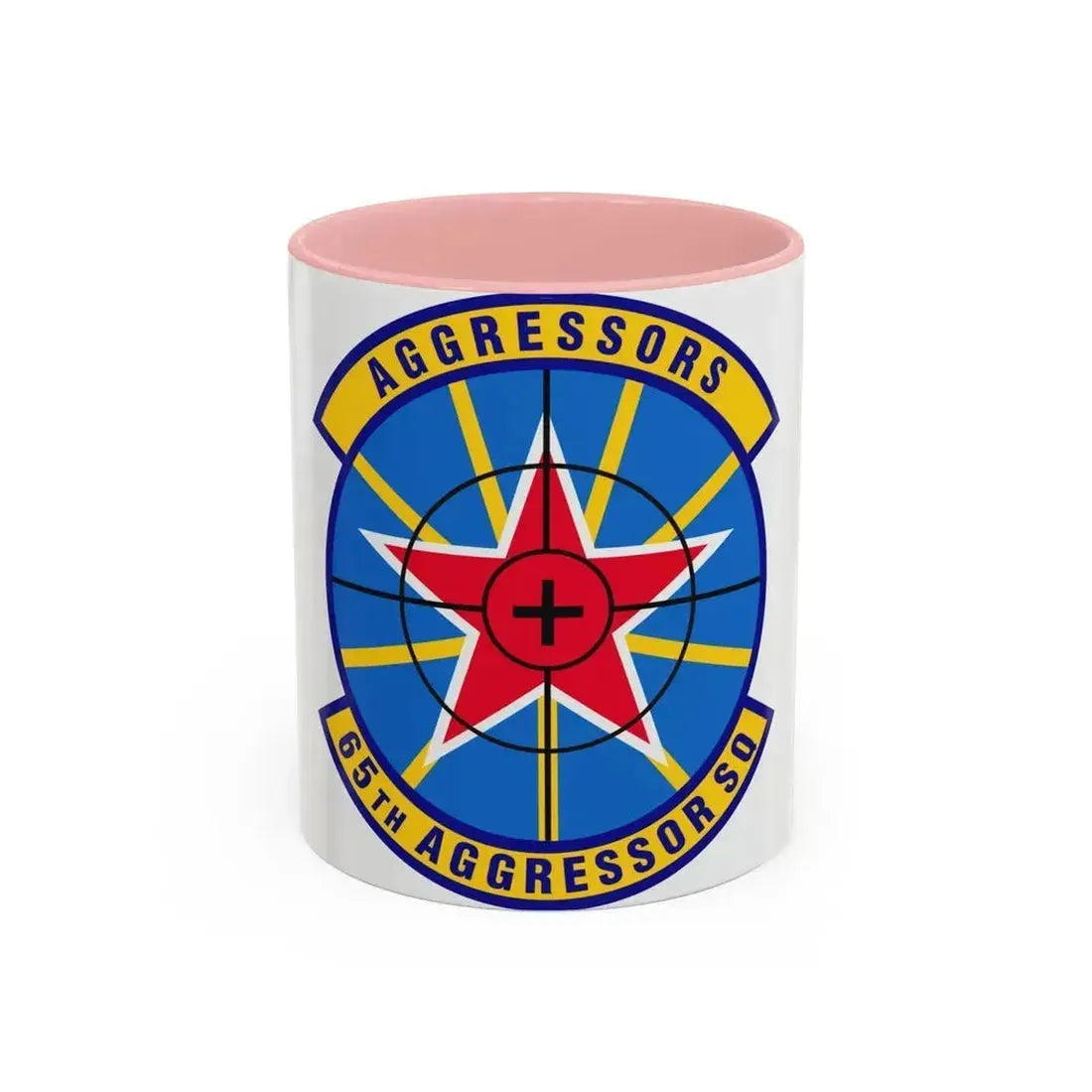 65th Aggressor Squadron (U.S. Air Force) Accent Coffee Mug 11oz Pink - Go Mug Yourself