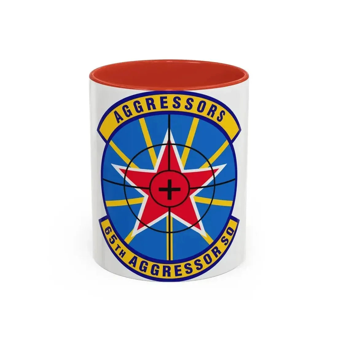65th Aggressor Squadron (U.S. Air Force) Accent Coffee Mug 11oz Red - Go Mug Yourself