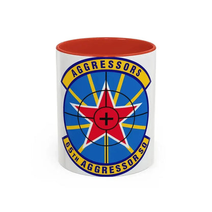 65th Aggressor Squadron (U.S. Air Force) Accent Coffee Mug 11oz Red - Go Mug Yourself