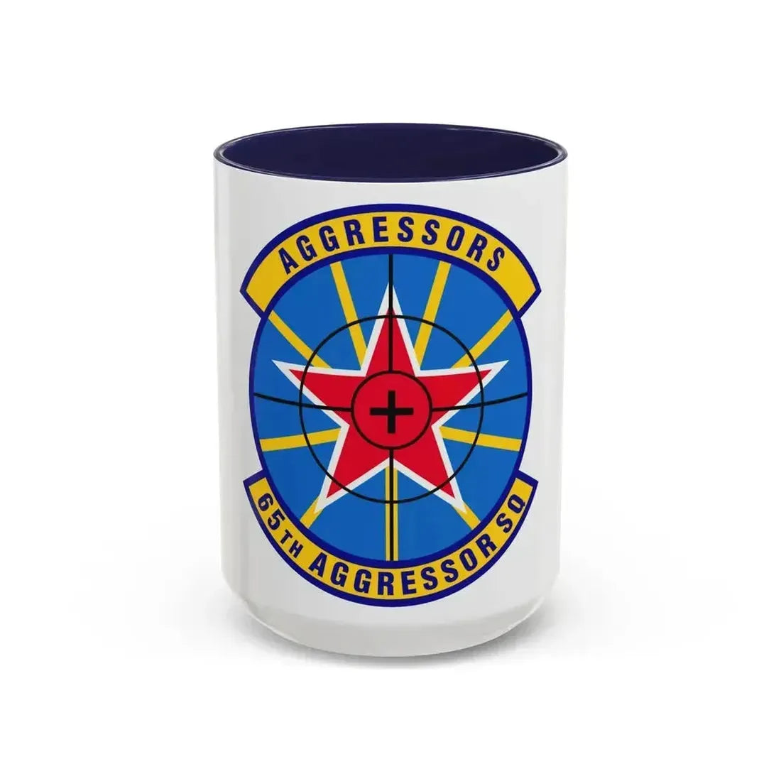 65th Aggressor Squadron (U.S. Air Force) Accent Coffee Mug 15oz Navy - Go Mug Yourself