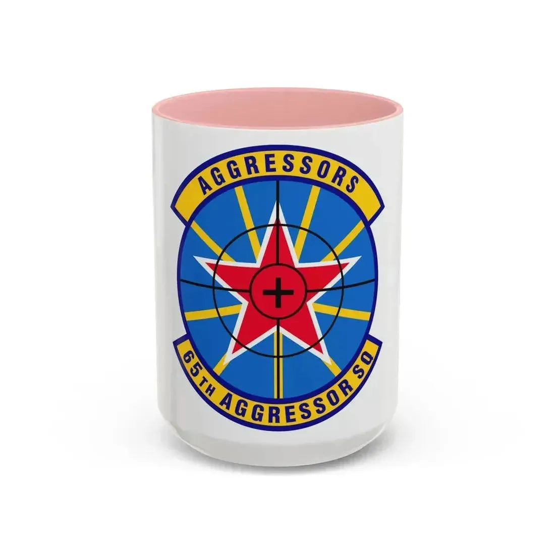 65th Aggressor Squadron (U.S. Air Force) Accent Coffee Mug 15oz Pink - Go Mug Yourself