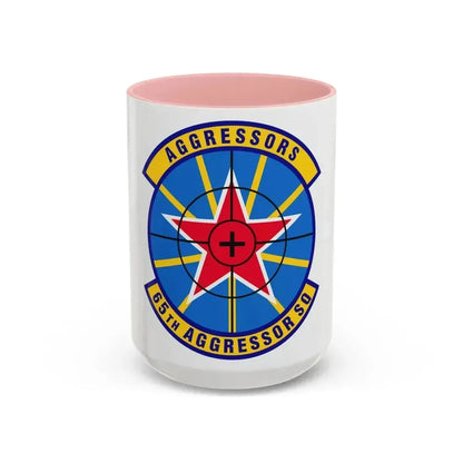 65th Aggressor Squadron (U.S. Air Force) Accent Coffee Mug 15oz Pink - Go Mug Yourself