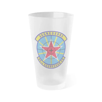 65th Aggressor Squadron (U.S. Air Force) Frosted Pint Glass 16oz 16oz Frosted - Go Mug Yourself