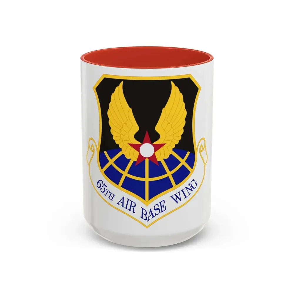 65th Air Base Wing (U.S. Air Force) Accent Coffee Mug 15oz Red - Go Mug Yourself
