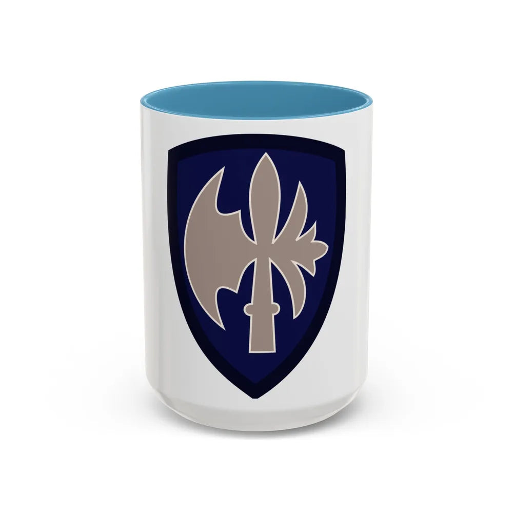 65th Infantry Division (U.S. Army) Accent Coffee Mug-15oz-Light Blue-Go Mug Yourself