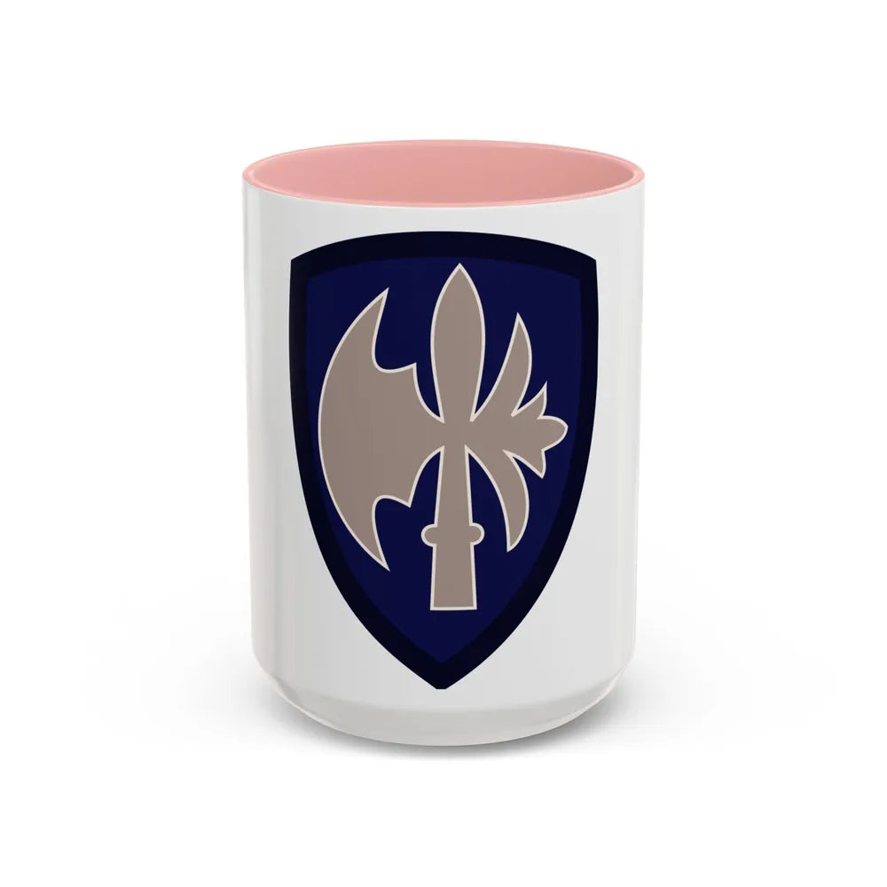 65th Infantry Division (U.S. Army) Accent Coffee Mug-15oz-Pink-Go Mug Yourself