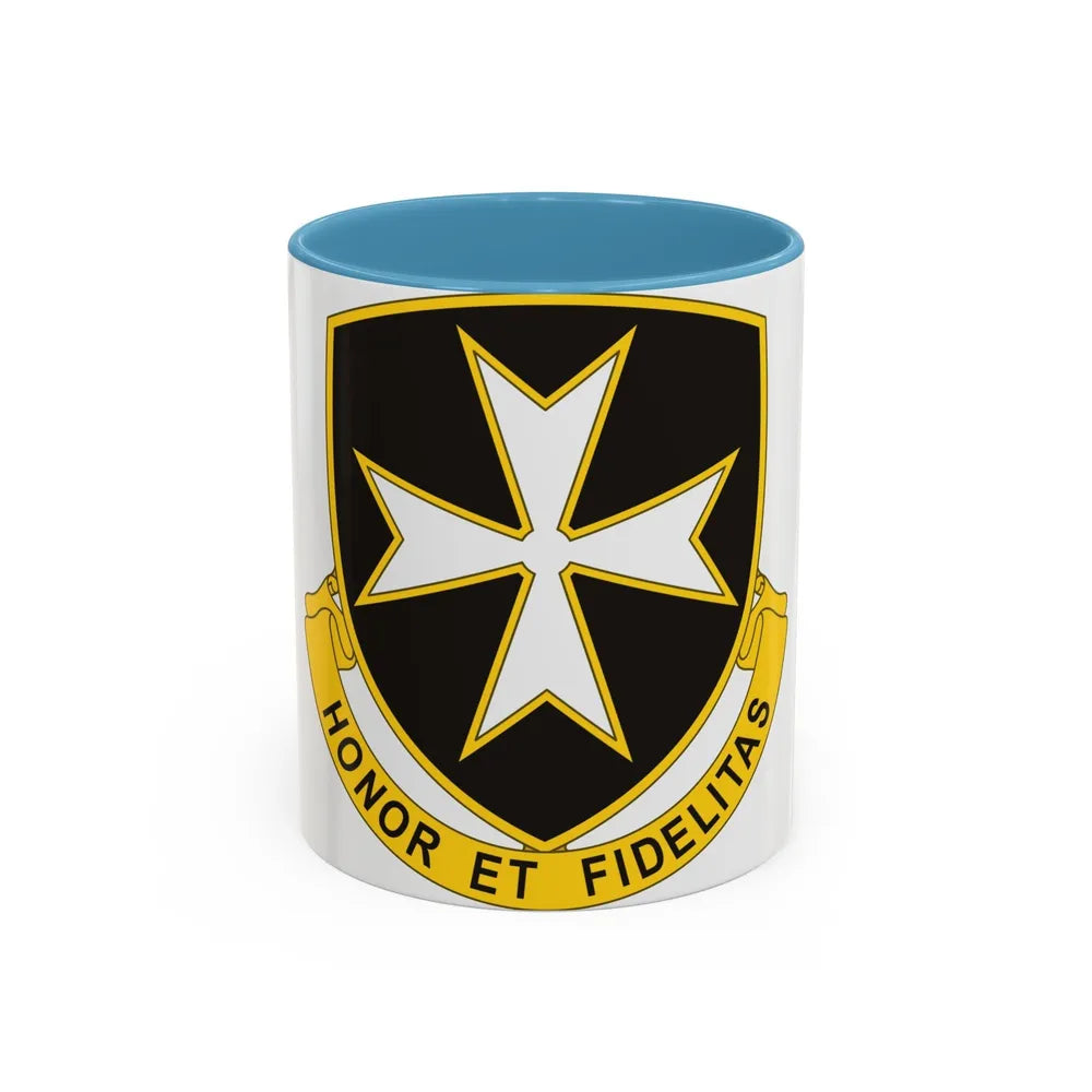 65th Infantry Regiment (U.S. Army) Accent Coffee Mug-11oz-Light Blue-Go Mug Yourself