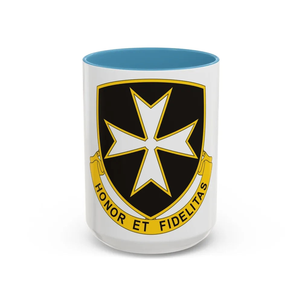 65th Infantry Regiment (U.S. Army) Accent Coffee Mug-15oz-Light Blue-Go Mug Yourself