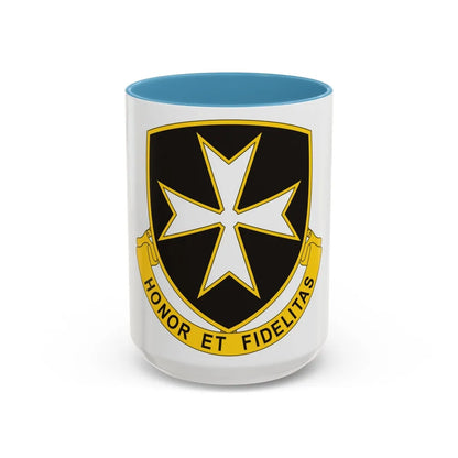 65th Infantry Regiment (U.S. Army) Accent Coffee Mug-15oz-Light Blue-Go Mug Yourself