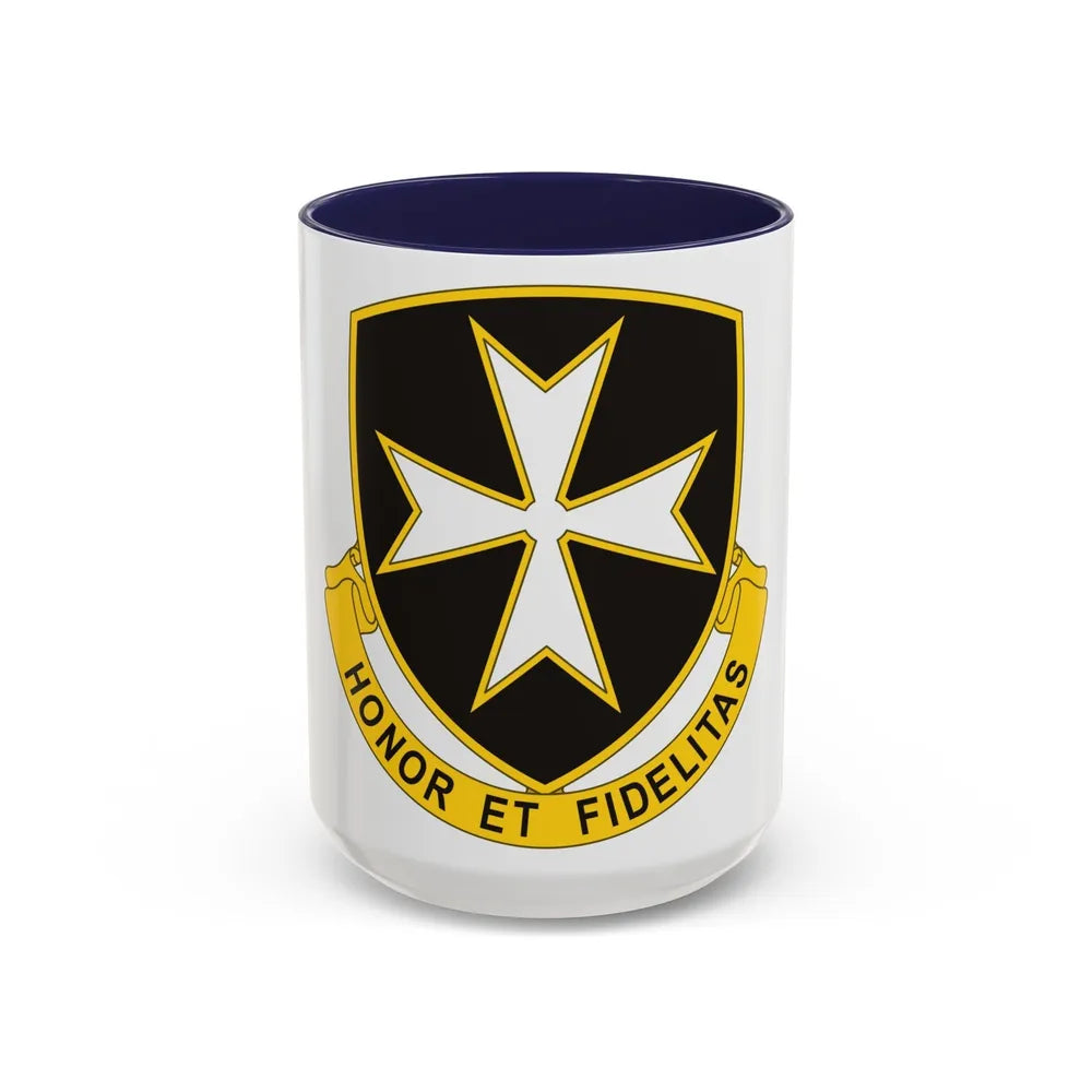 65th Infantry Regiment (U.S. Army) Accent Coffee Mug-15oz-Navy-Go Mug Yourself