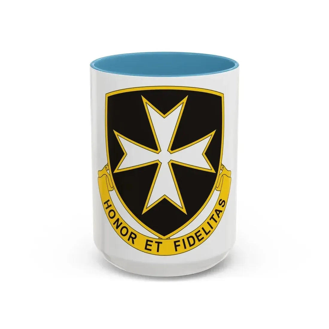 65th Infantry Regiment (U.S. Army) Accent Coffee Mug 15oz Light Blue - Go Mug Yourself