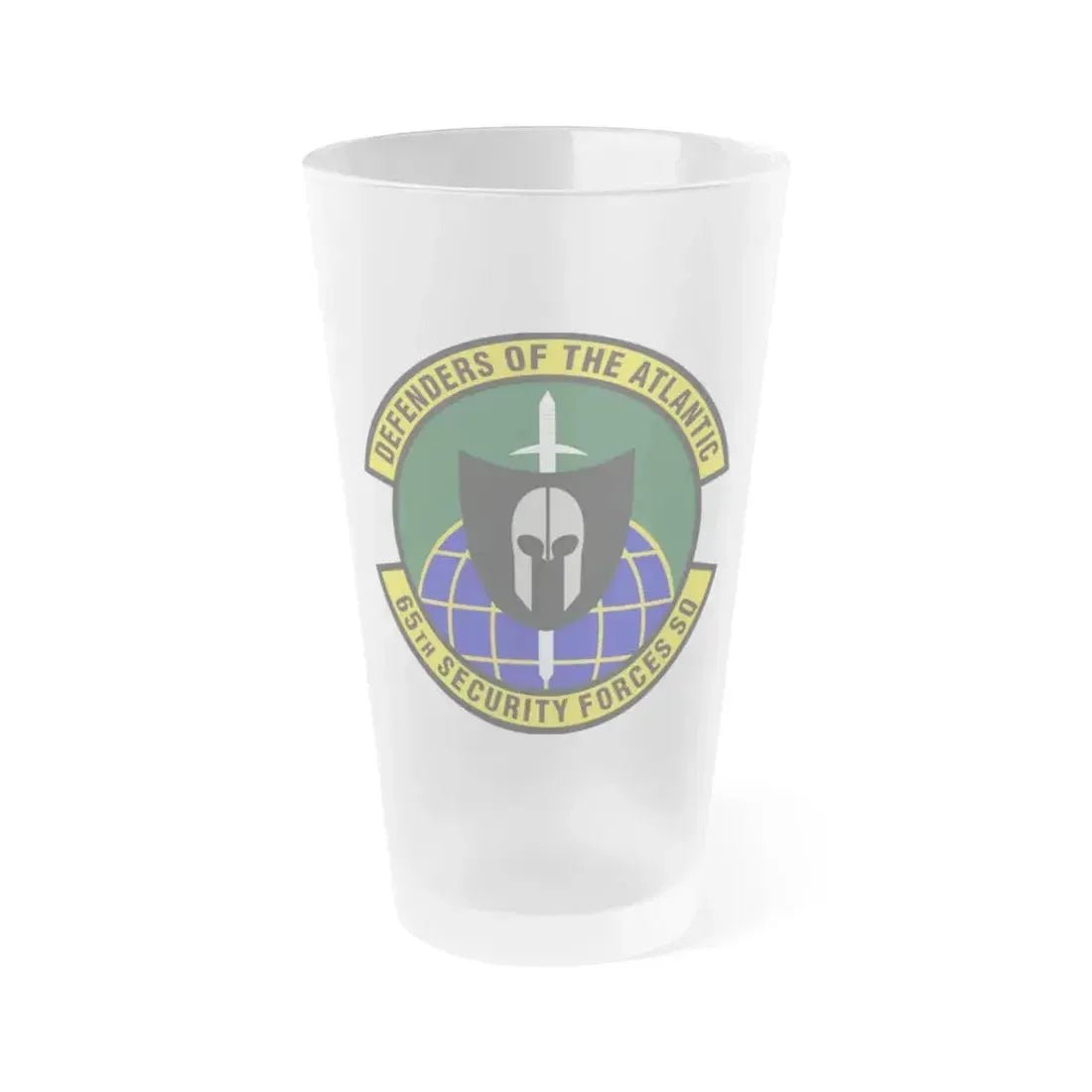 65th Security Forces Squadron (U.S. Air Force) Frosted Pint Glass 16oz 16oz Frosted - Go Mug Yourself