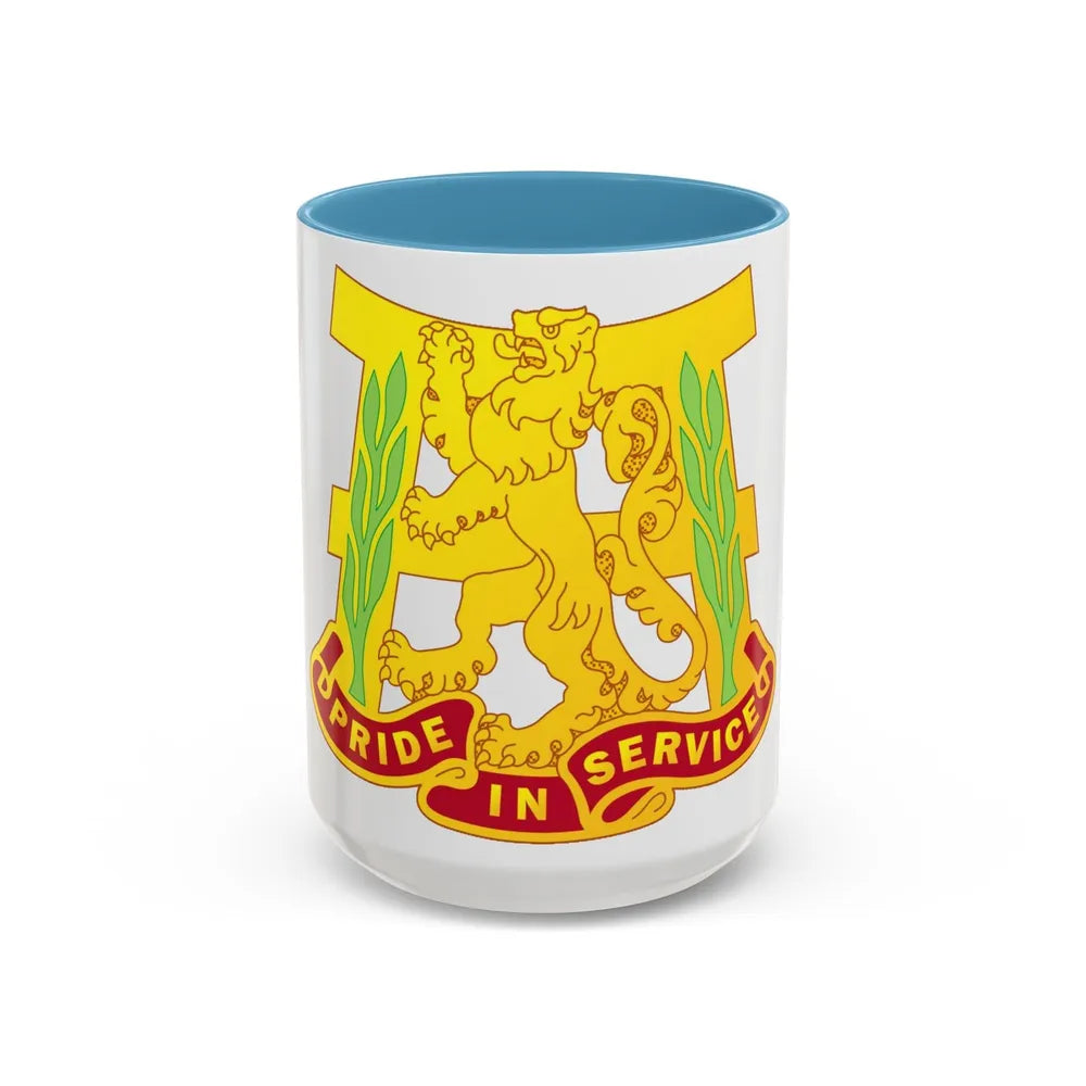 66 Maintenance Battalion (U.S. Army) Accent Coffee Mug-15oz-Light Blue-Go Mug Yourself