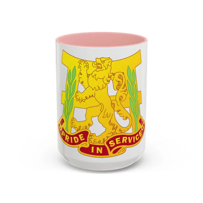 66 Maintenance Battalion (U.S. Army) Accent Coffee Mug-15oz-Pink-Go Mug Yourself