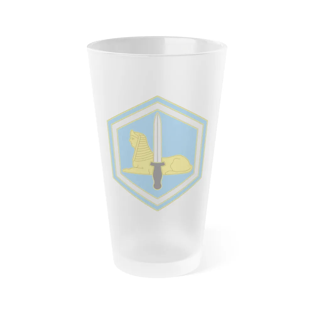 66 Military Intelligence Brigade 3 (U.S. Army) Frosted Pint Glass 16oz-Go Mug Yourself