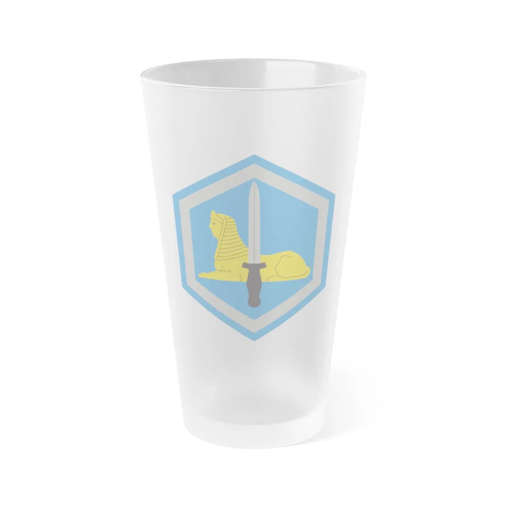 66 Military Intelligence Brigade (U.S. Army) Frosted Pint Glass 16oz-Go Mug Yourself