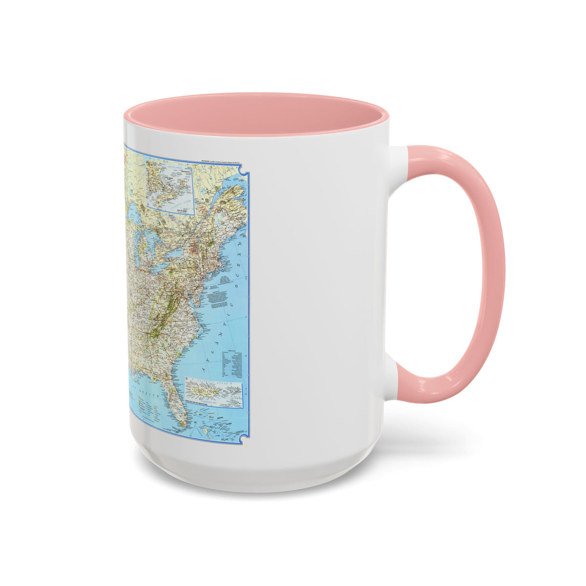 North America - Vacationlands (1966) (Map) Accent Coffee Mug