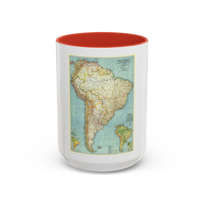 South America (1942) (Map) Accent Coffee Mug