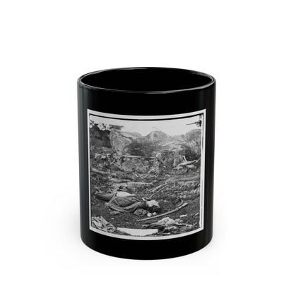Gettysburg, Pa. Dead Confederate Soldiers In  The Devil's Den (U.S. Civil War) Black Coffee Mug
