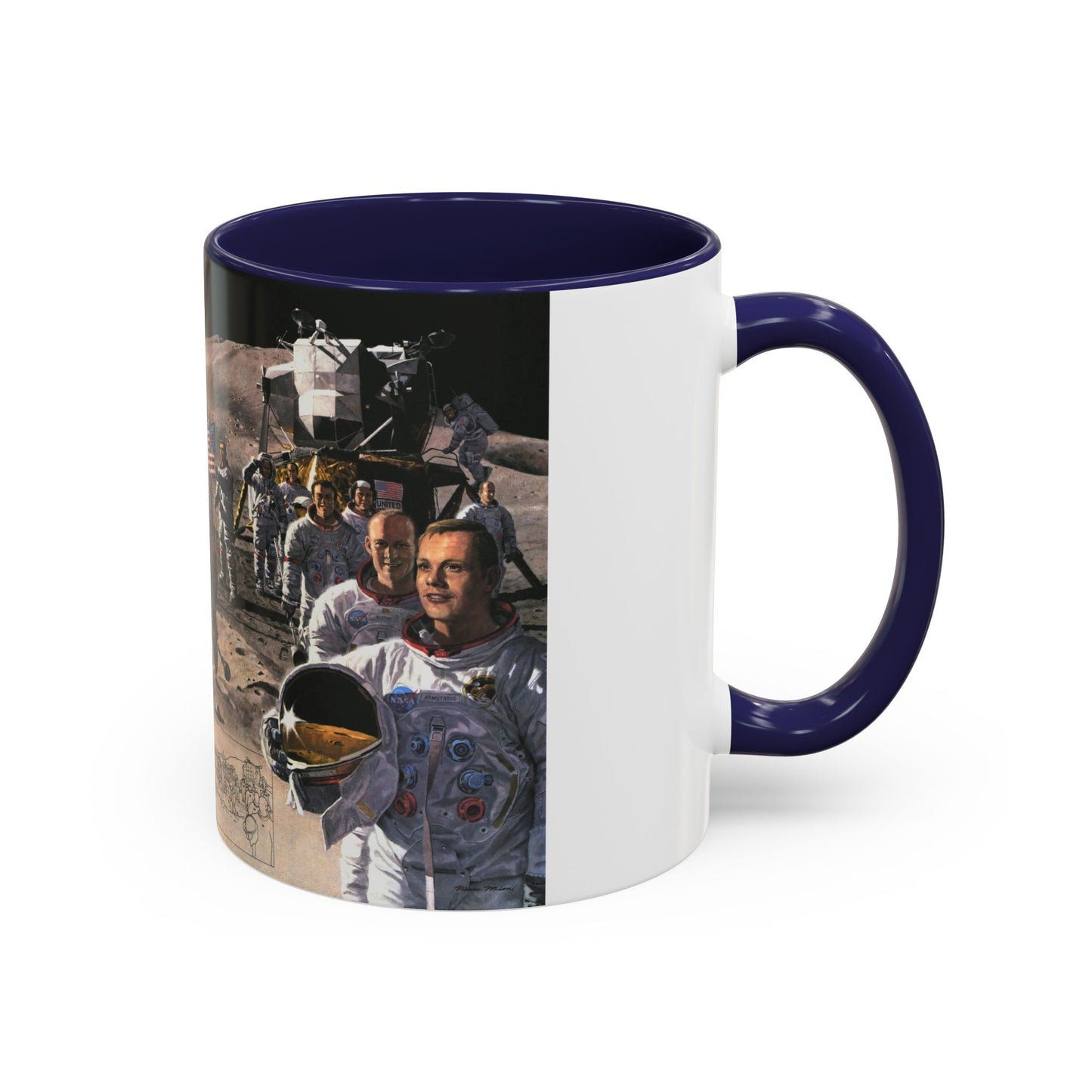 Space - Teammates in Mankind's Greatest Adventure (1973) (Map) Accent Coffee Mug