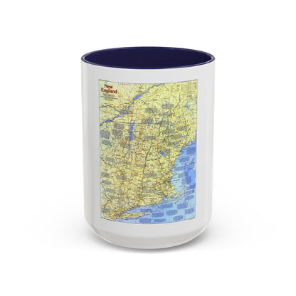 USA - New England 1 (1987) (Map) Accent Coffee Mug