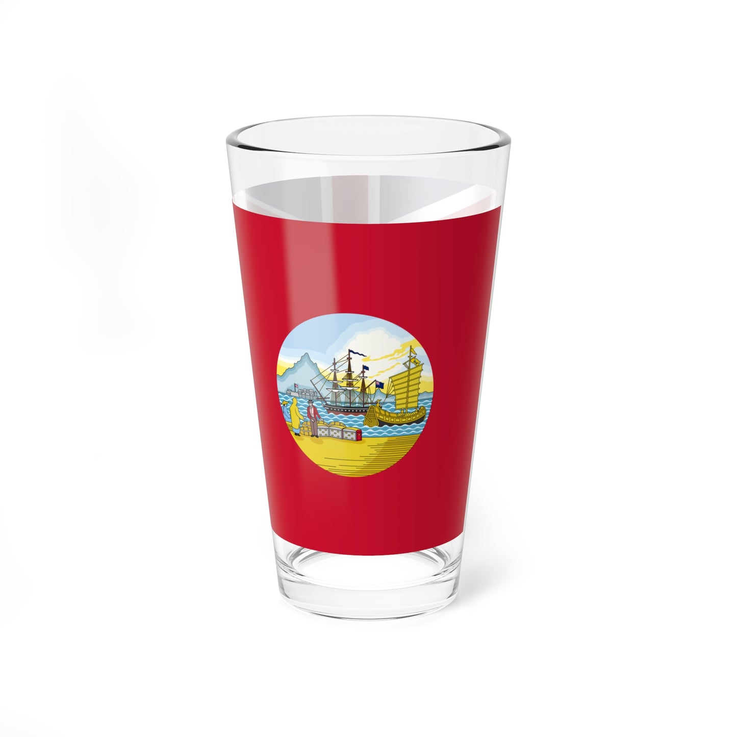 Flag of Hong Kong 1955-1959 unofficial Red Ensign (China) Pint Glass 16oz