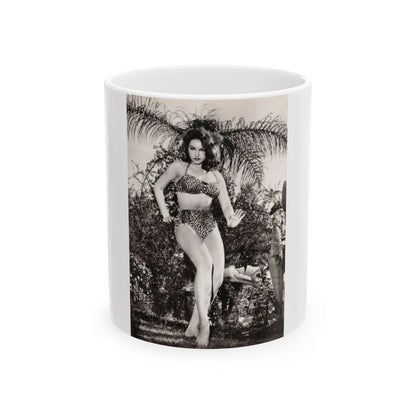 Julie Newmar #586 (Vintage Female Icon) White Coffee Mug-11oz-Go Mug Yourself