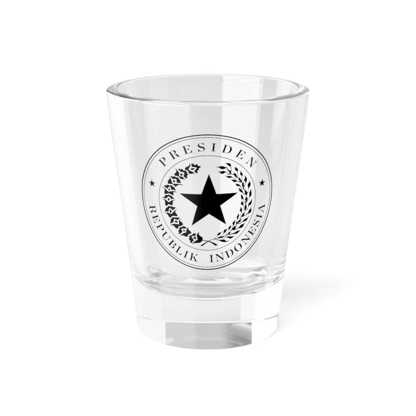 Indonesian Presidential Seal black (Indonesia) (Coat of Arms) Shot Glass 1.5oz