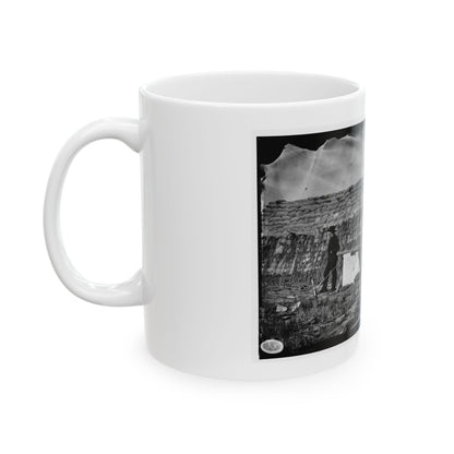 Morris Island, South Carolina. The  Marsh Battery  Or  Swamp Angel  After The Explosion, August 22, 1863 (U.S. Civil War) White Coffee Mug