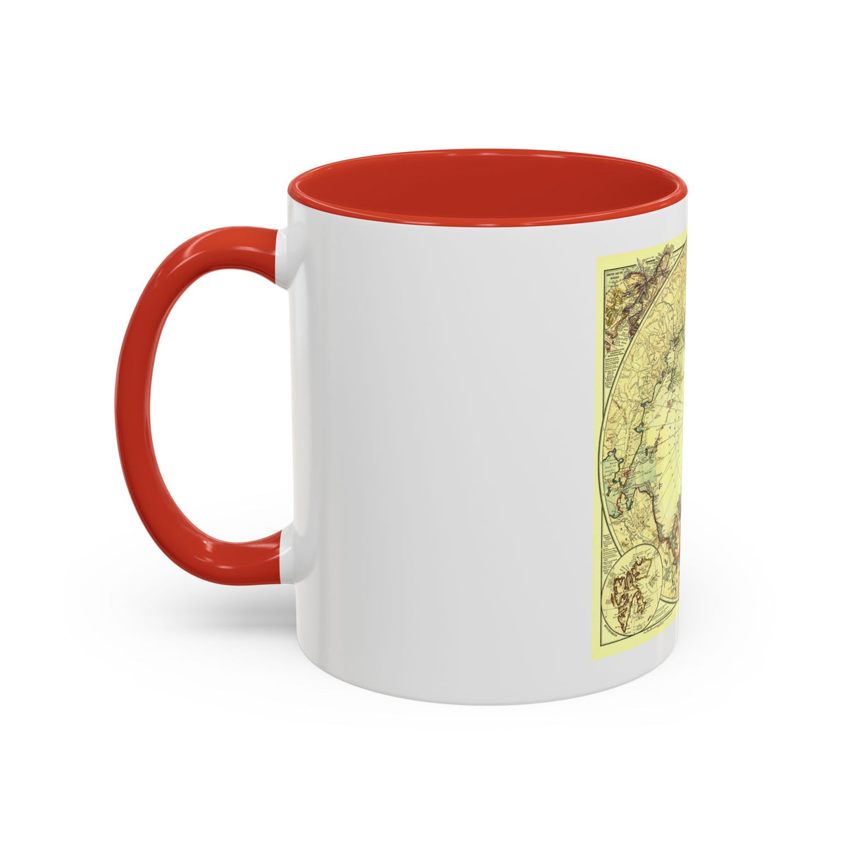 North Pole (1907) (Map) Accent Coffee Mug
