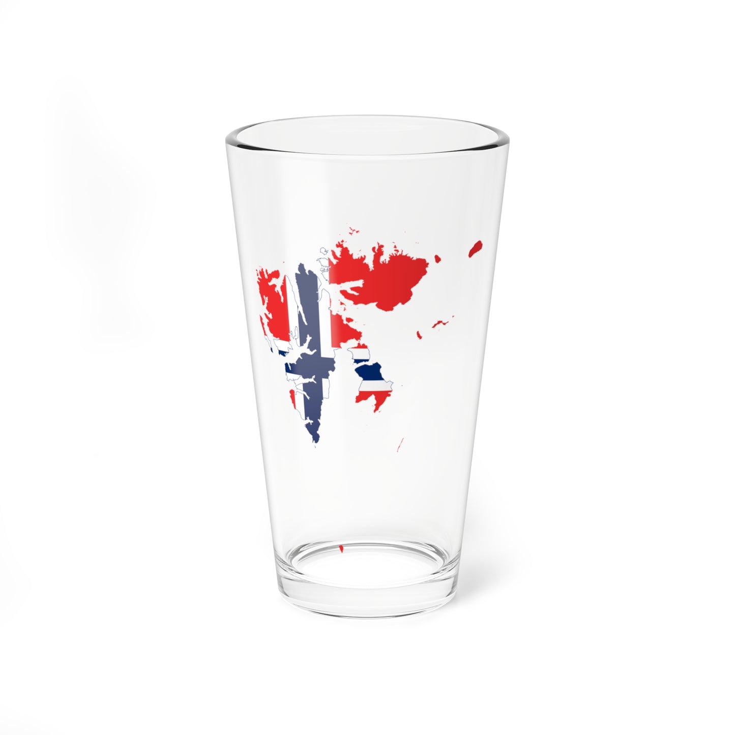 Flag-map of Svalbard (Norway) Pint Glass 16oz