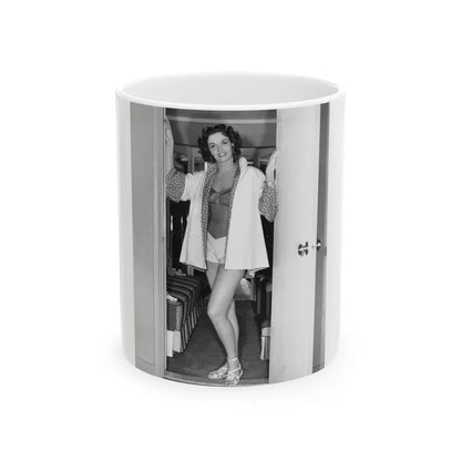 Jane Russell #184 (Vintage Female Icon) White Coffee Mug-11oz-Go Mug Yourself