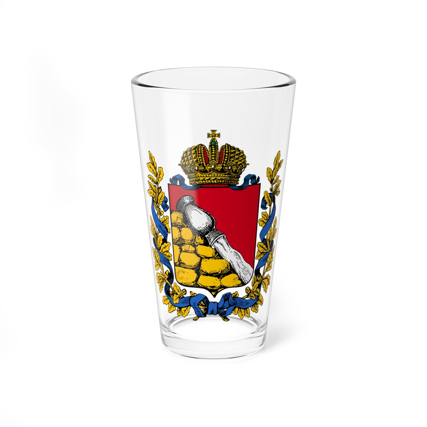 Coat of arms of Voronezh Governorate 1878 (Russia) (Coat of Arms) Pint Glass 16oz