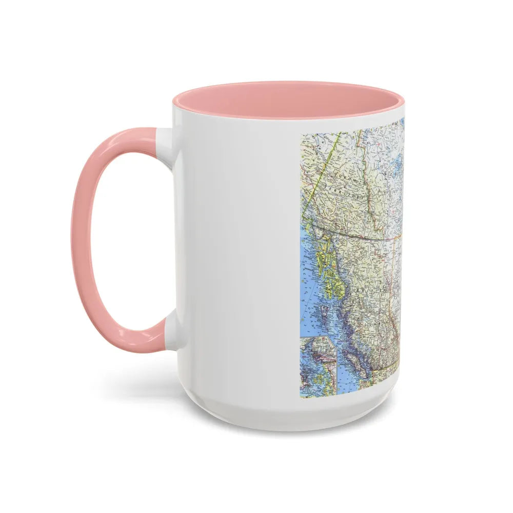 Canada - Western (1966) (Map) Accent Coffee Mug-Go Mug Yourself