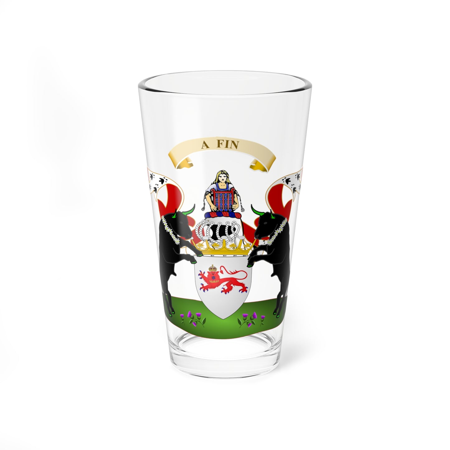 Earl of Airlie coat of arms (Scotland) (Coat of Arms) Pint Glass 16oz