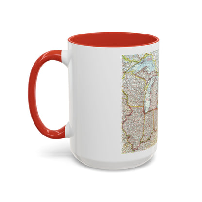 USA - Northeastern & Great Lakes (1959) (Map) Accent Coffee Mug
