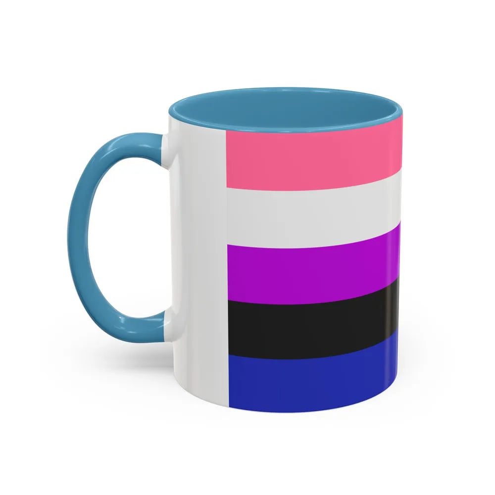 Genderfluidity Pride Flag - Accent Coffee Mug-Go Mug Yourself