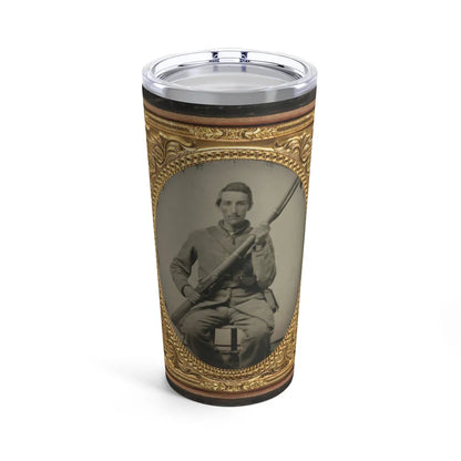 Unidentified Soldier In Confederate Uniform With Musket (U.S. Civil War) Tumbler 20oz-20oz-Go Mug Yourself