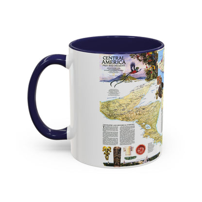 Central America Past and Present (1986) (Map) Accent Coffee Mug