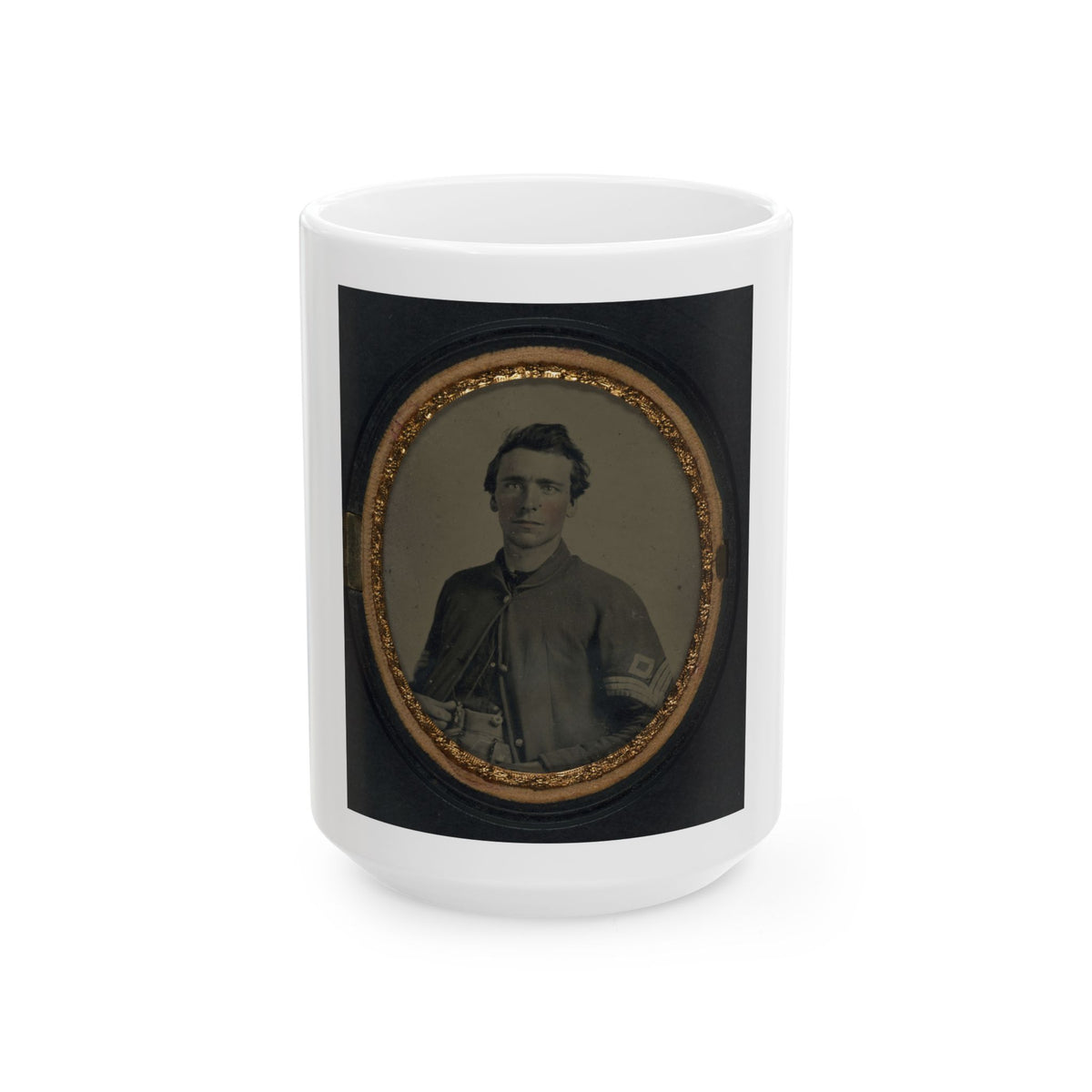 Unidentified Soldier In Union First Sergeant's Uniform (U.S. Civil War) White Coffee Mug