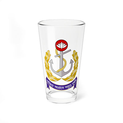 Emblem of the Bangladesh Navy (Bangladesh) (Coat of Arms) Pint Glass 16oz