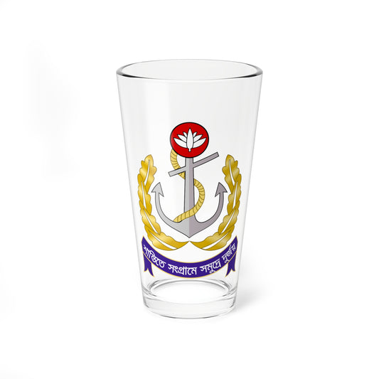 Emblem of the Bangladesh Navy (Bangladesh) (Coat of Arms) Pint Glass 16oz