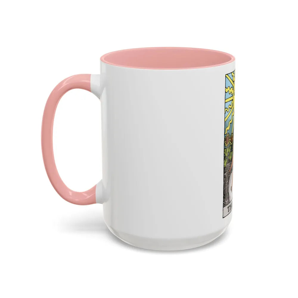 The Sun (Tarot Card) Accent Coffee Mug-Go Mug Yourself