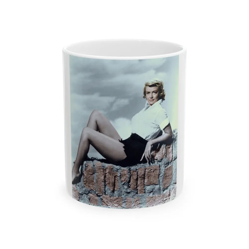 Dorothy Malone #57 (Vintage Female Icon) White Coffee Mug-11oz-Go Mug Yourself