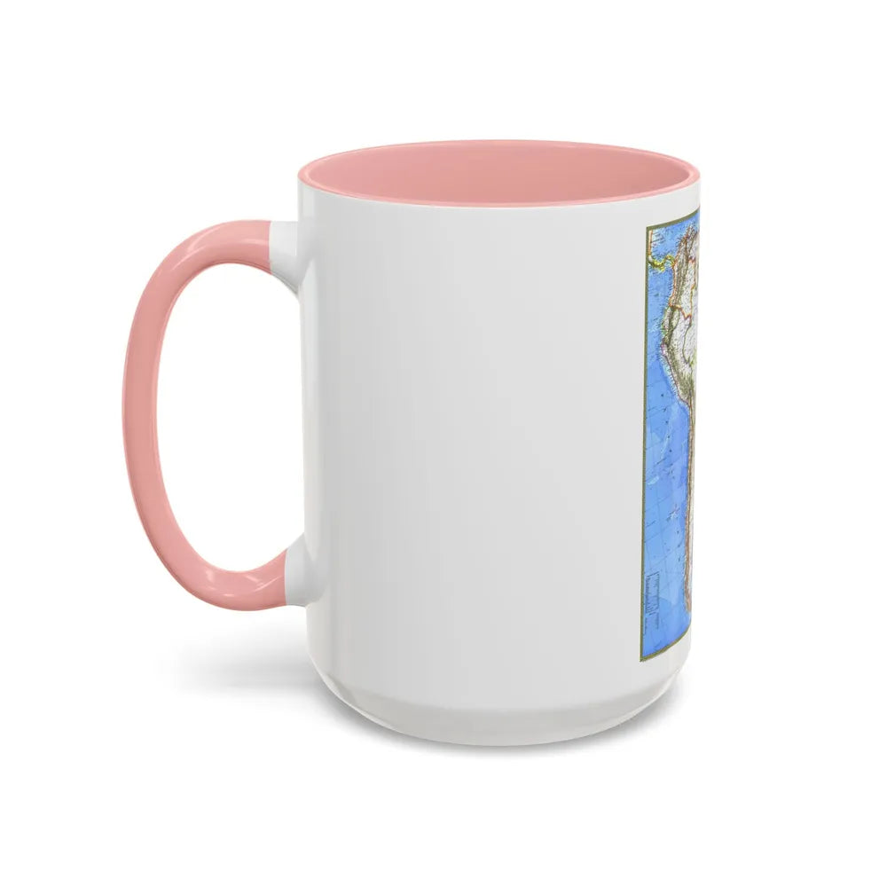 South America (1972) (Map) Accent Coffee Mug-Go Mug Yourself