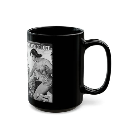 Caught In The Black Widow's Web Of Lust And Espionage, World of Men, December 1963 - Black Coffee Mug-Go Mug Yourself