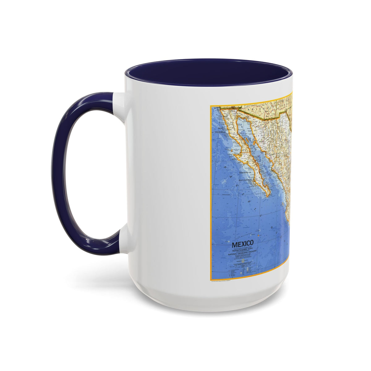 Central America - Mexico (1973) (Map) Accent Coffee Mug