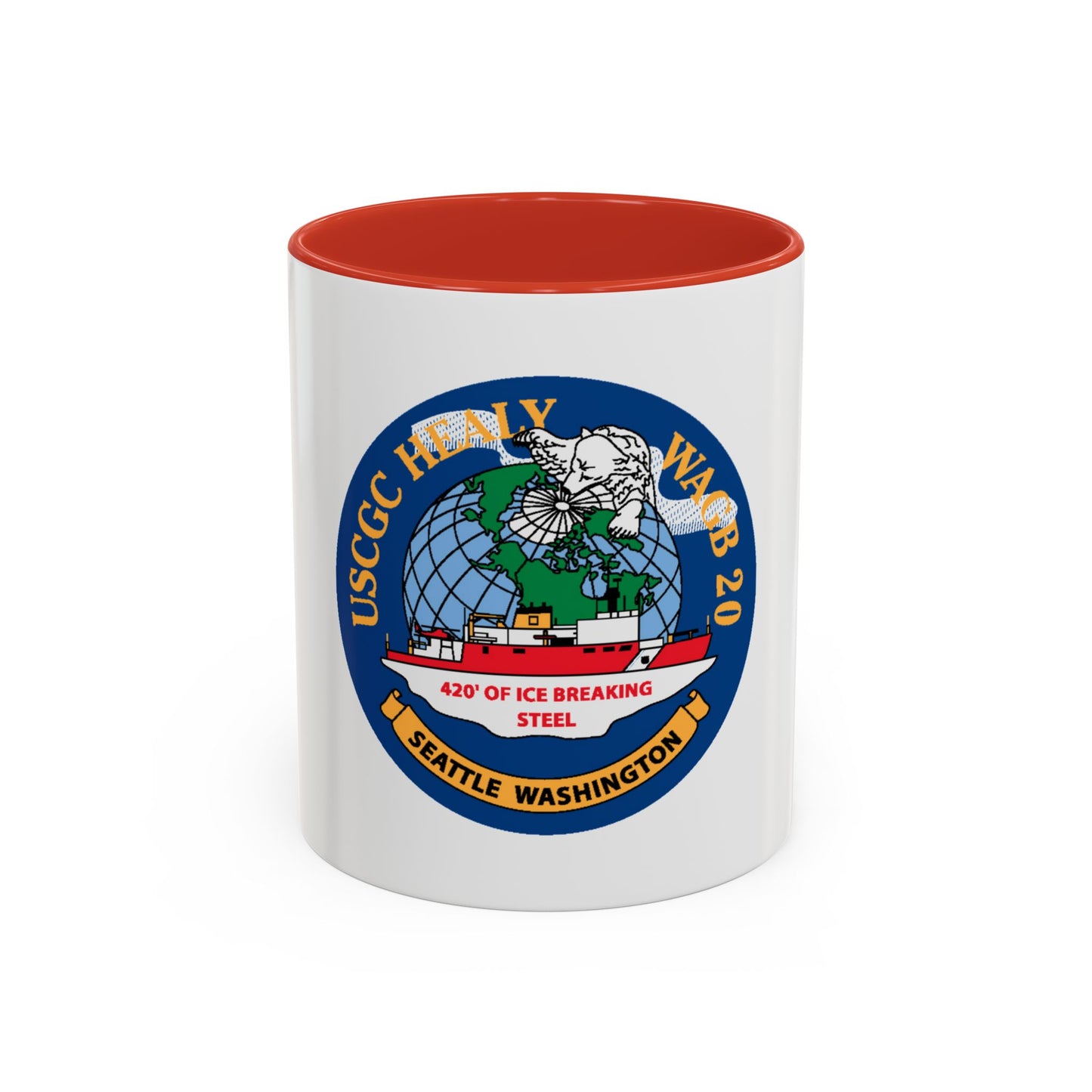 USCGC Healy WAGB 20 Seattle Wash (U.S. Coast Guard) Accent Coffee Mug