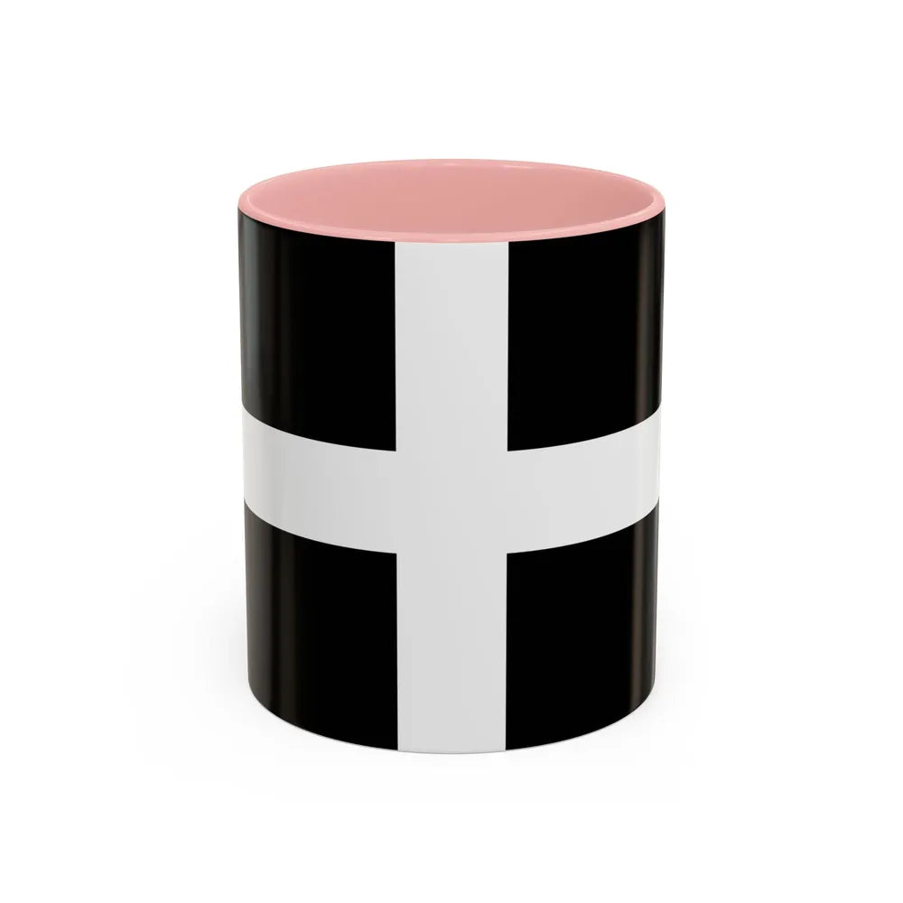 Flag of Cornwall UK - Accent Coffee Mug-11oz-Pink-Go Mug Yourself